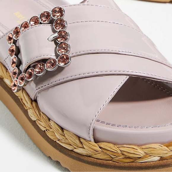 Anthropologie Bruno Premi Cross-Strap Jeweled Platform Sandals - Picture 7 of 12